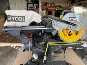 Ryobi 12 in sliding compound miter saw with laser